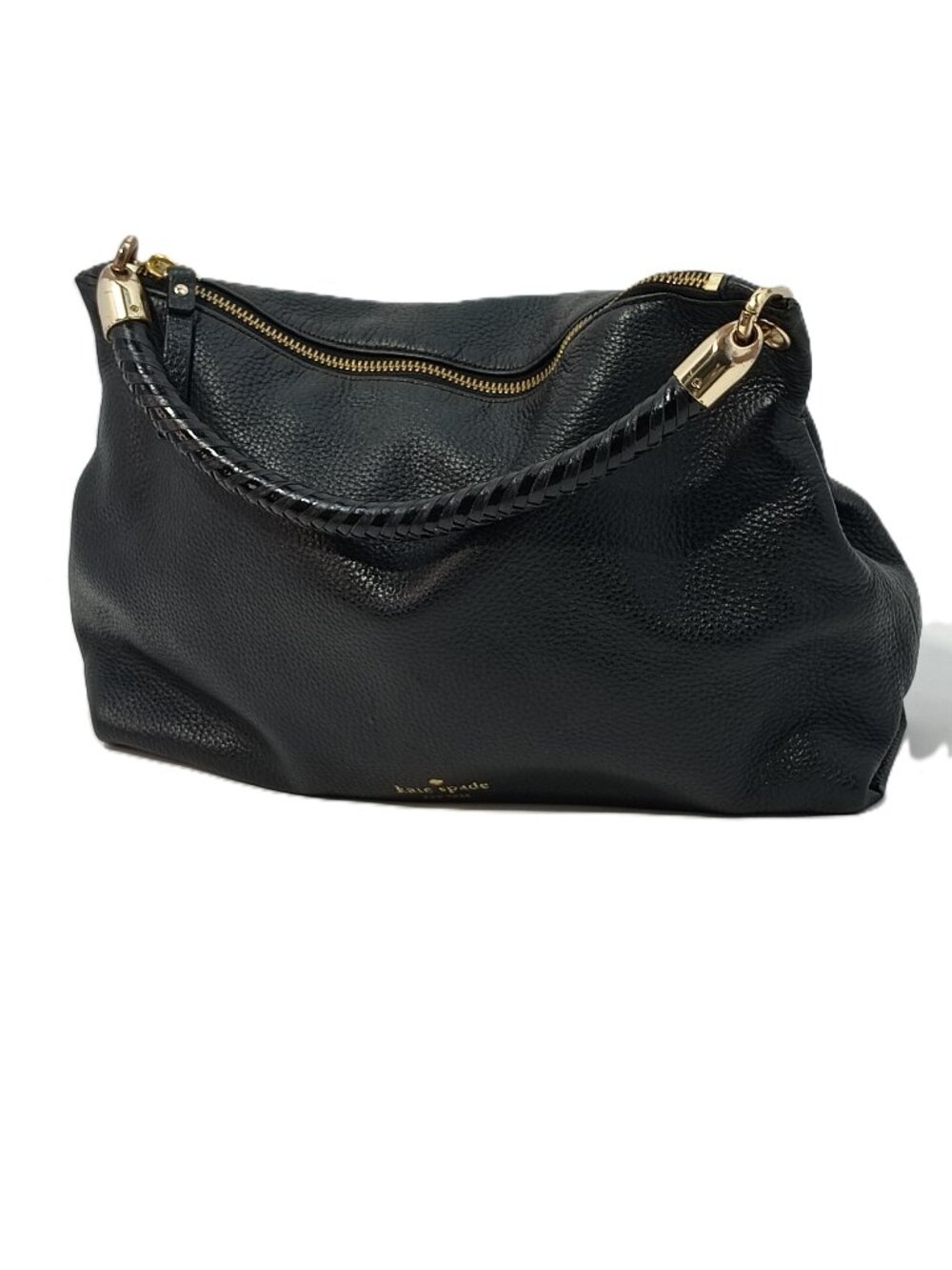 Kate Spade Charles Street Haven Black Pebbled Leather Hobo Shoulder Bag